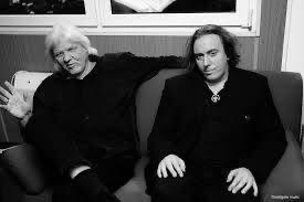 Archive photograph — two musicians seated
