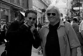 Archive photograph — two musicians outdoors